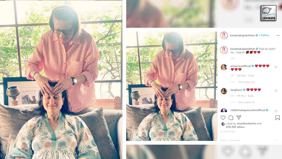 Kareena Kapoor Enjoyed Mother's Head Massage