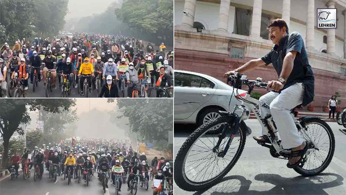 इस कारण दिल्ली की सड़कों पर साइकिल चला रहे हैं Manoj Tiwari