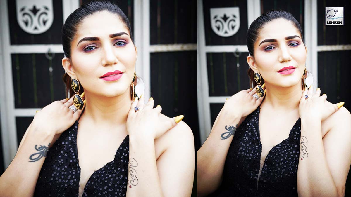 Wearing a black gown in bold style, Sapna Choudhary sets the internet on fire