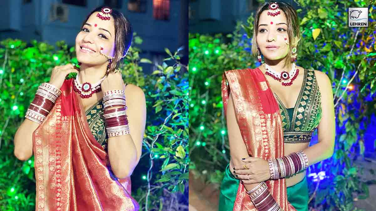 Monalisa Shares Beautiful Photos On Occasion Of Durga Pooja, Watch Her Stunning Outfit