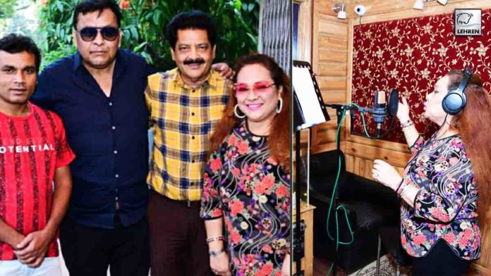 Udit Narayan and Deepa Narayan record song for actor Vinod Yadav Bhojpuri film