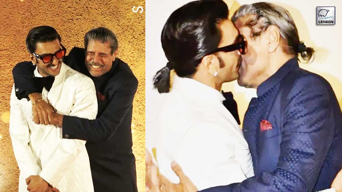 OMG! Ranveer Singh And Kapil Dev Caught In A Kiss During 83 Premiere Web