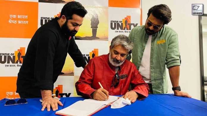 ss-rajamouli-magnum-opus-rrr-becomes-the-first-film-to-be-promoted-by-visiting-the-statue-of-unity