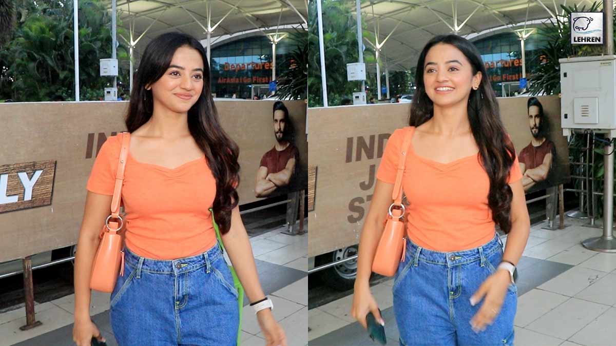 Helly Shah Snapped At Domestic Airport Come From Movie Shoot Jammu Kashmir