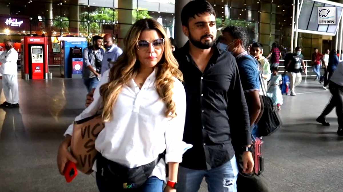 Rakhi Sawant With Boyfriend Snapped At Airport Arrived