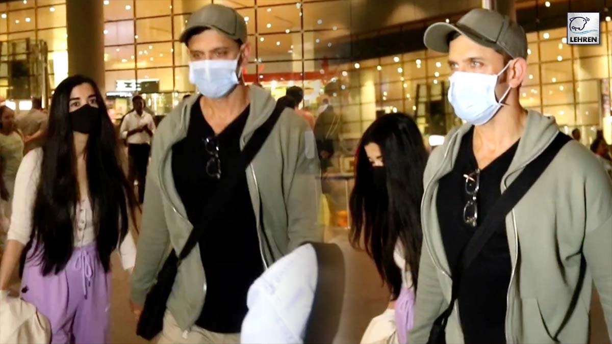 Hrithik Roshan And Saba Azad Hold Each Other Hands At Airport. 