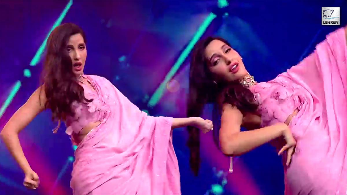 Nora Fatehi Dance Video In Pink Saree Goes Viral On Internet.