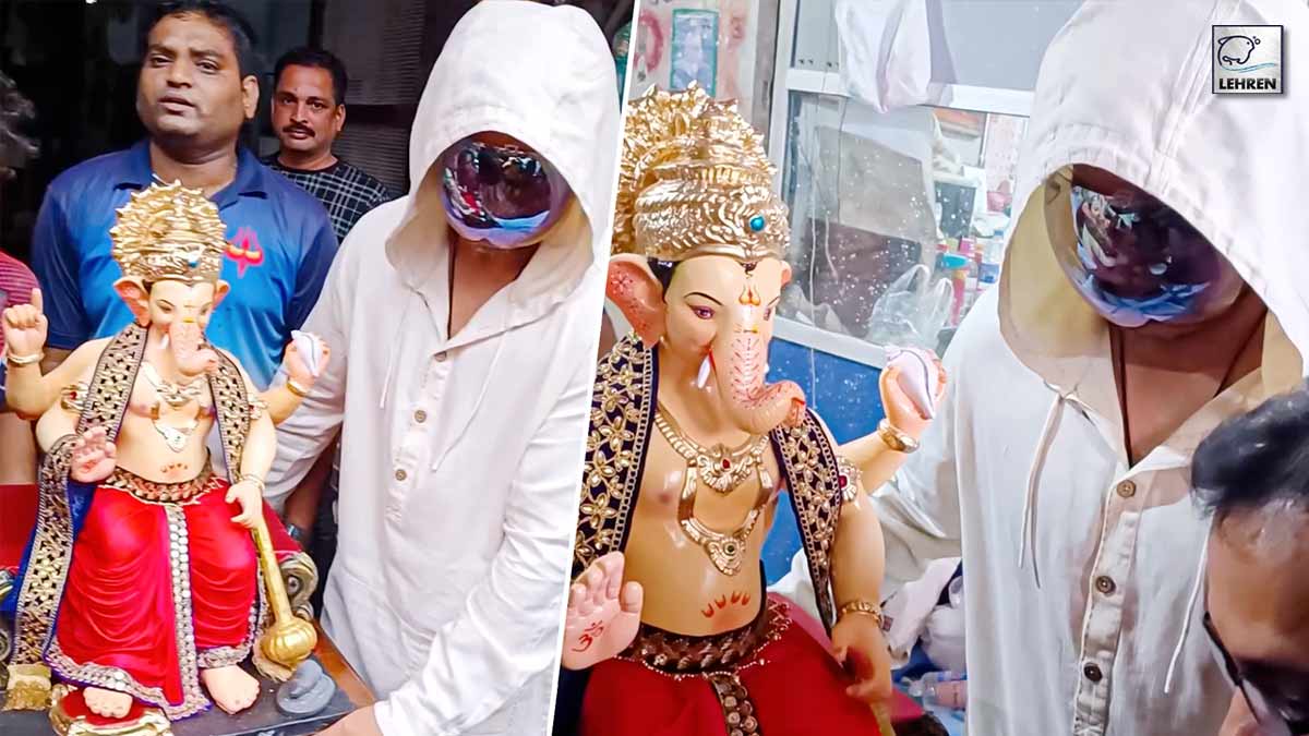 Raj Kundra Spotted At Lalbaug Taking Bappa At Home For Ganesh Chaturthi Festival