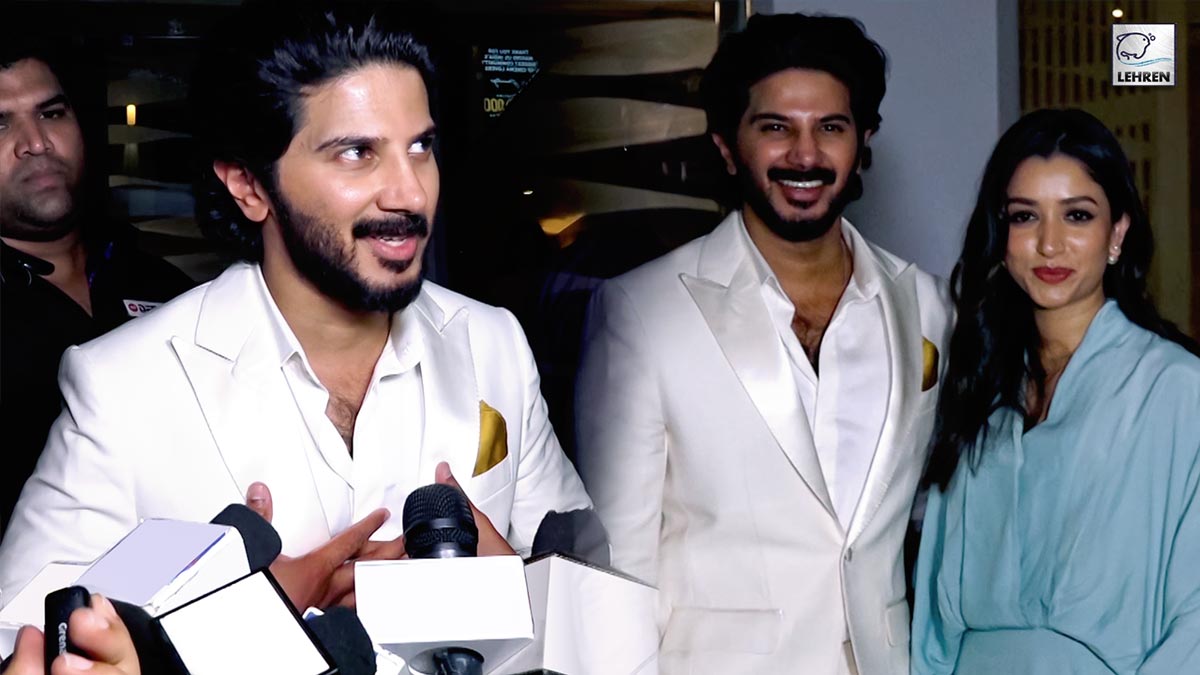 Dulquer Salmaan With Wife At Special Screening Of Film Chup