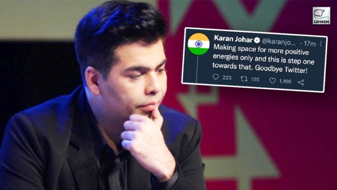 Karan Johar Quits Twitter And Deleted His Account