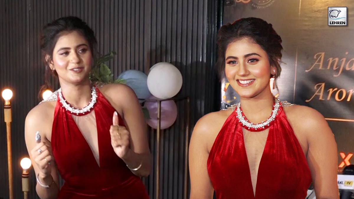 Anjali Arora Looking Gorgeous In Red Outfit