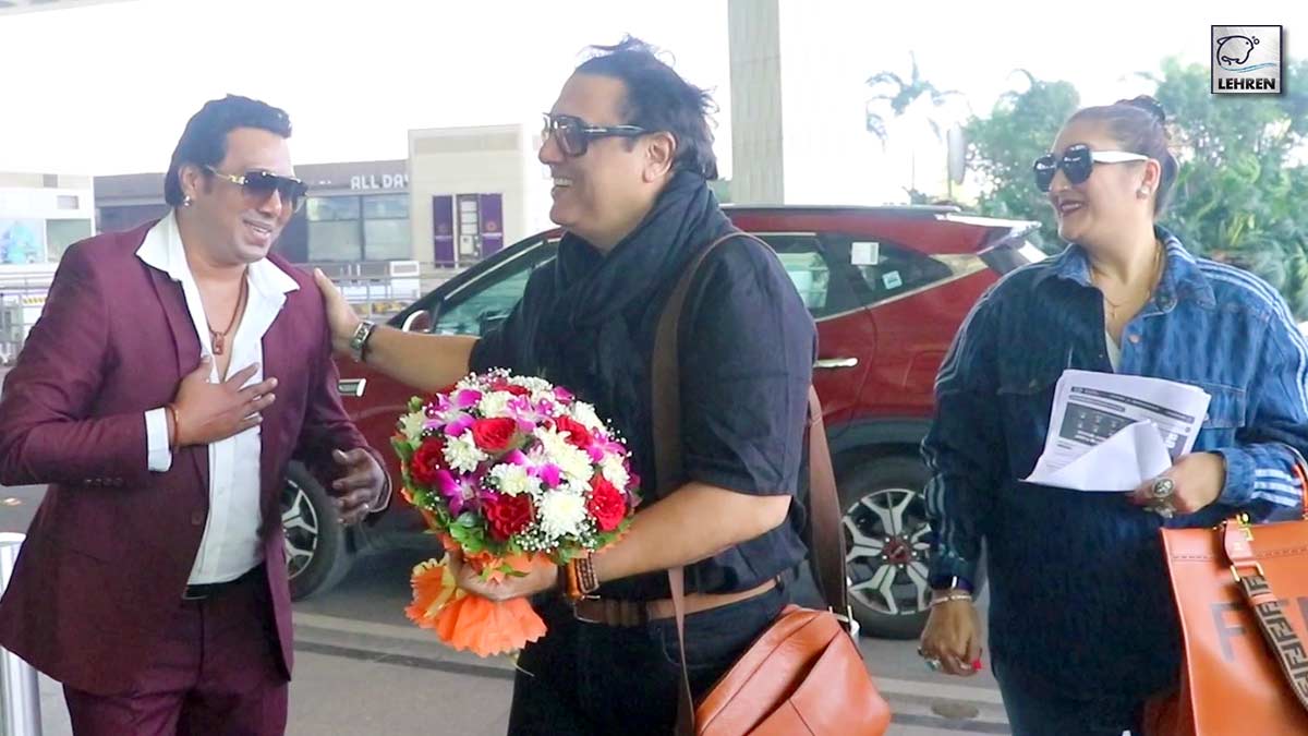 Govinda With His Wife Spotted At Airport