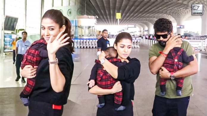 nayanthara-spotted-with-her-twins-at-the-airport