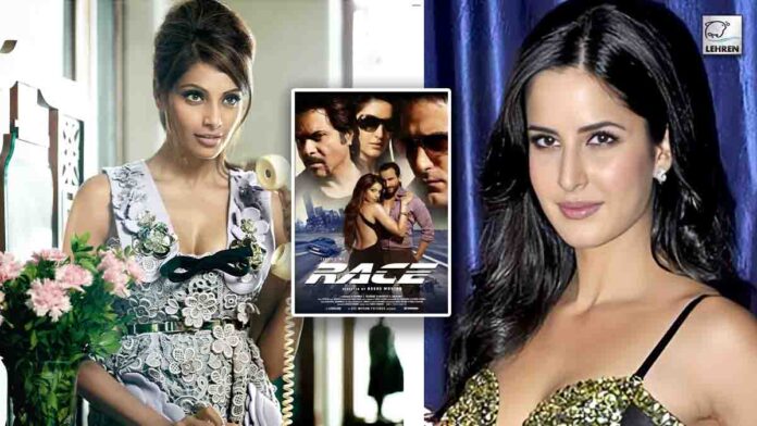 How did Bipasha Basu and Katrina Kaif’s alleged tiff affect their work in the movie Race