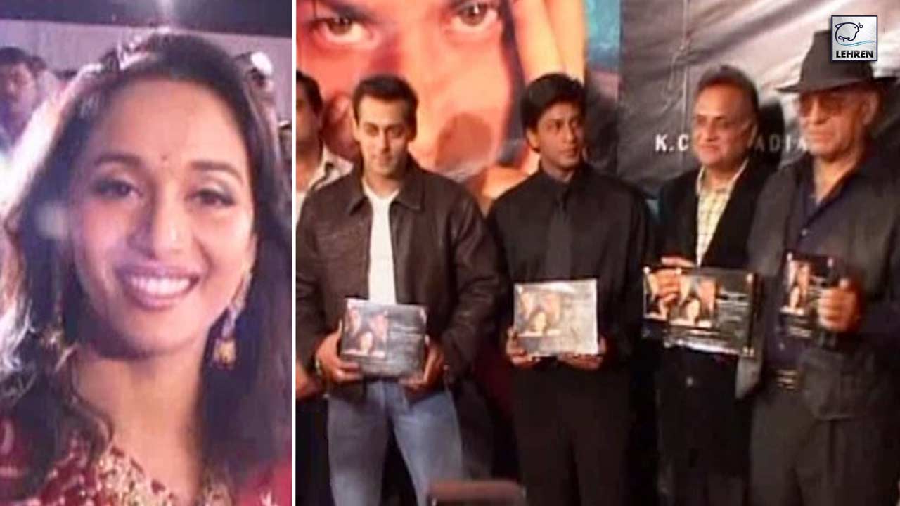 Salman Khan, Shahrukh Khan Together At The Music Launch Of Their Film Hum Tumhare Hain Sanam