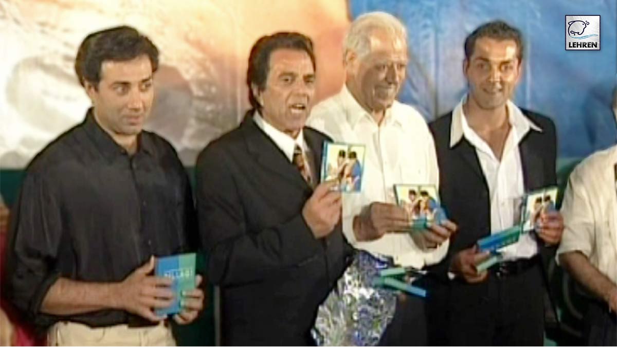 Dharmendra, Sunny Deol. Bobby Deol At The Music Launch Party Of Film Dillagi
