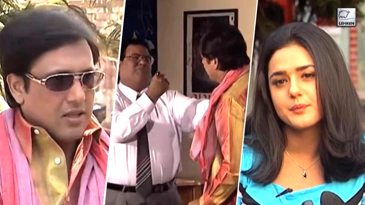 Govinda, Preity Zinta On The Sets Of Film Khullam Khulla Pyaar Karen'