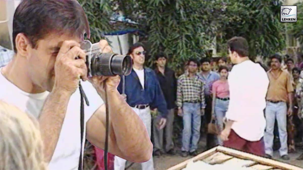 Salman Khan, Gulshan Grover On The Sets Of 'Sar Utha Ke Jiyo' (1998)