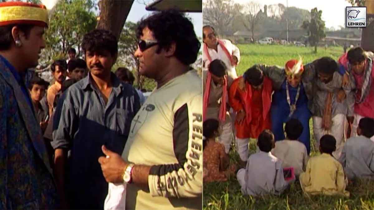 Govinda, Satish Kaushik Shoot A Song Sequence On The Sets Of 'Rajaji' (1999)
