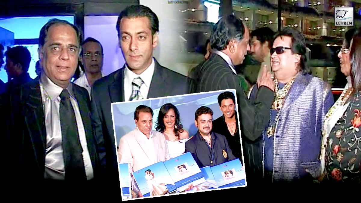 Dharmendra Salman Khan & Bappi Lahiri At Adnan Sami Album Launch