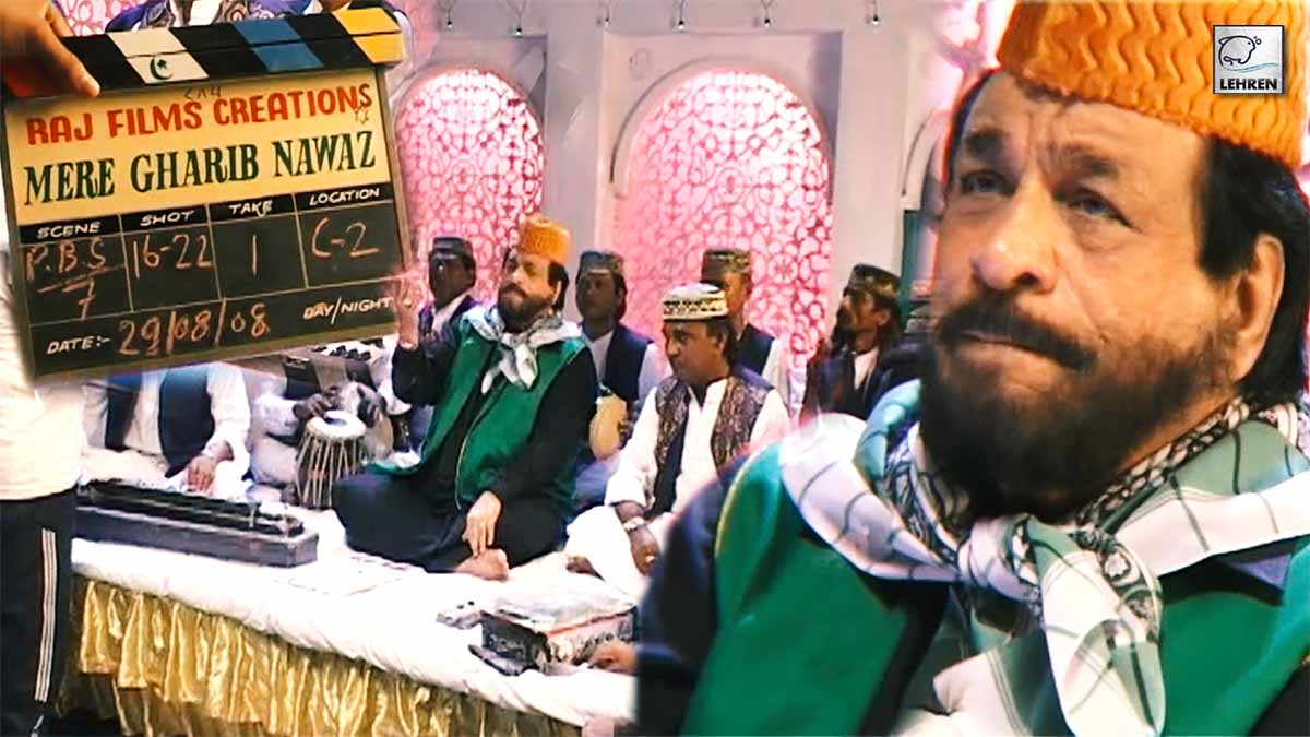 Kader Khan Shooting For A Qawwali Song For Film 'Mere Gharib Nawaz'