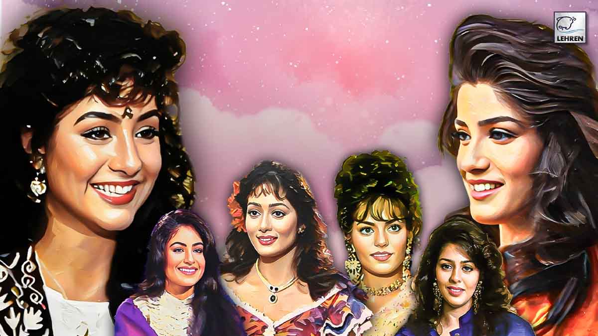 Beautys Of 90s Divya Bharti, Raveena Tandon, Nagma, Sheeba, Ruchika, Ayesha Jhulka Hretro