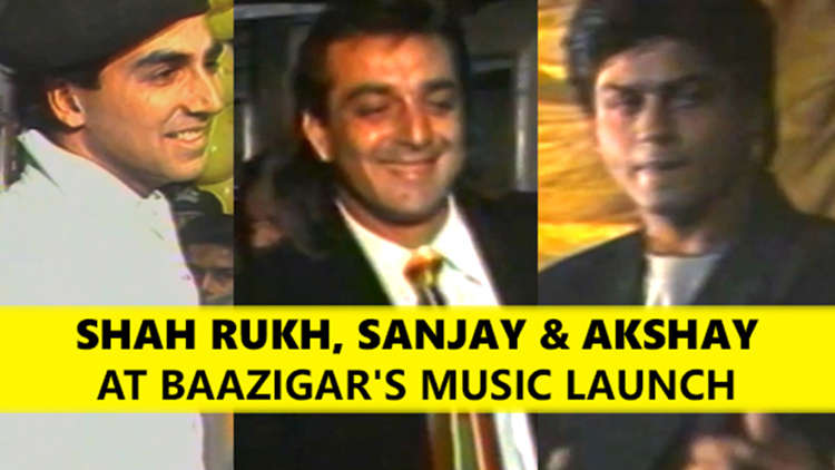 When Shah Rukh, Sanjay & Akshay Came Together For Baazigar's Music Launch | Flashback Video