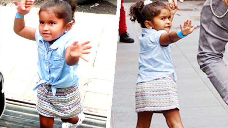 Sunny Leone's Cute Daughter Nisha Shouts At Media