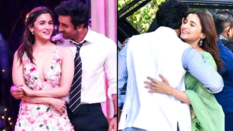 Alia Bhatt gives tight hug to Ranbir Kapoor in private party
