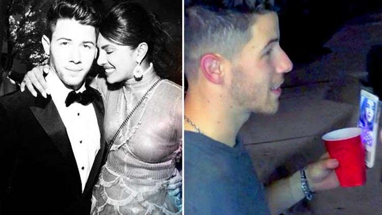 Nick Jonas caught on a video call with Priyanka Chopra