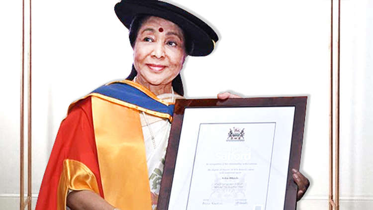 Asha Bhosle awarded honorary doctorate by university of Salford