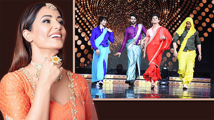 Hina Khan Makes Vishal, Prince, Shantanu & Aly Wear Sarees On Nach Baliye!