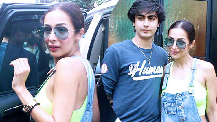 Malaika Arora spotted with son Arhaan after lunch