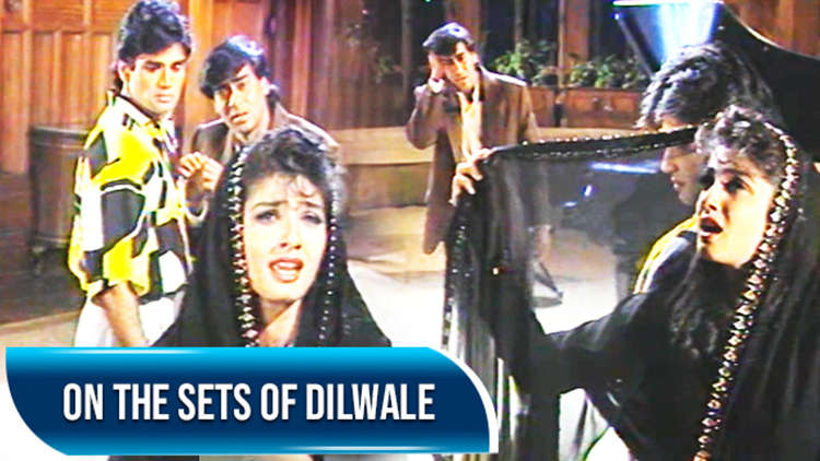 Raveena Tandon and Ajay Devgn on the sets of Dilwale | Flashback Video