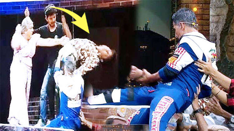 Real life hero Akshay Kumar saves an unconscious man on Manish Paul's show