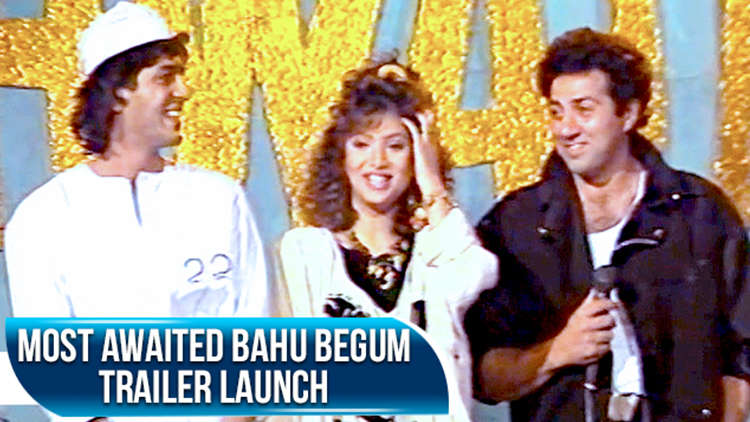 Sunny Deol and Divya Bharti at the launch party of their movie Vishwatma | Flashback Video