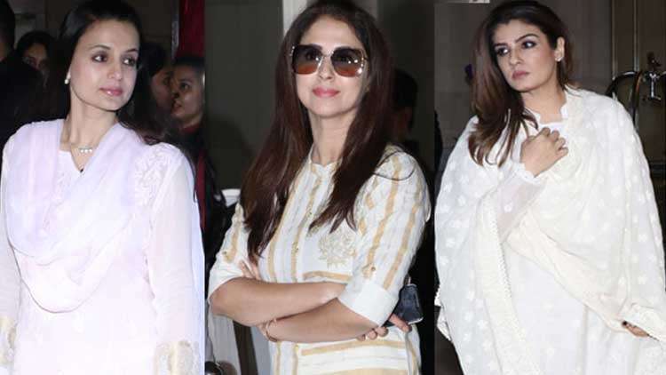 Bollywood Celebs Attend The Prayer Meet Of Manish Malhotra's Father