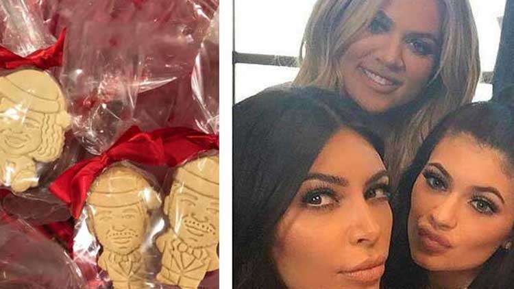 Kylie Jenner Sends Kim, Kourt & Khloes Xmas Cookies Shaped Like Them & Their Children!
