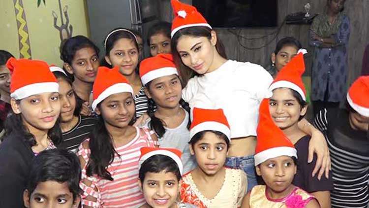 Mouni Roy’s Special Christmas Celebration With NGO Children