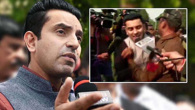 Tehseen Poonawalla Detained By Delhi Police For Wheelchair & Onion Protest