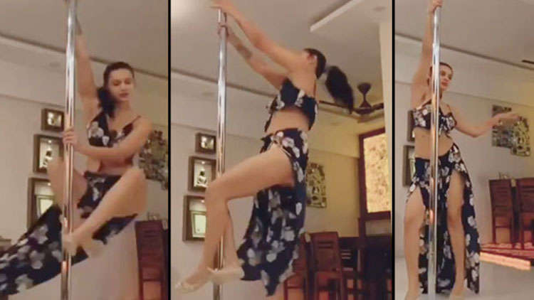 Aashka Goradia Shows Off Her Pole Dancing Skills