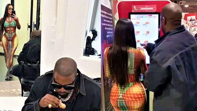 Kanye West PHOTOBOMBS Kim Kardashian’s Mirror Selfie Eating KFC & Becomes A Meme