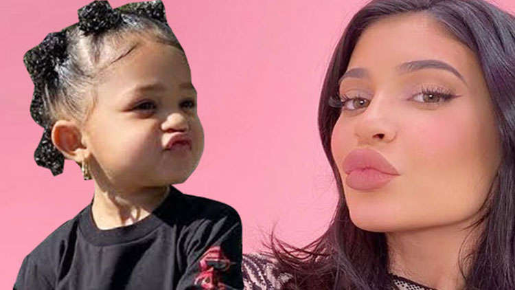 Stormi Trying To Look Like Mommy Kylie