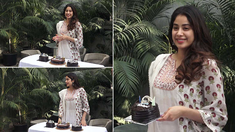 Janhvi Kapoor Celebrates 23rd Birthday With Media