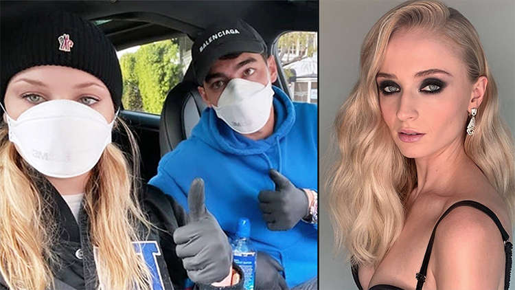 Sophie and Joe Jonas Don Masks And Gloves To Be Safe Amid Coronavirus
