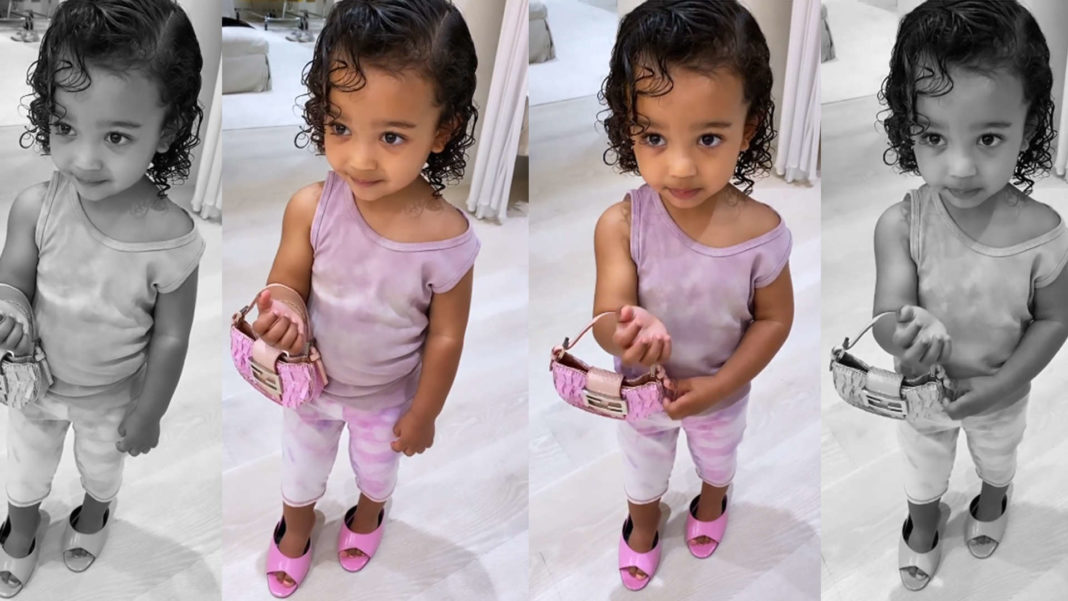 Chicago West Wears Mommy Kim’s Heels With All Pink Outfit