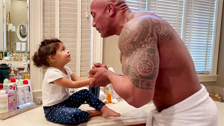 Dwayne Johnson Sings Maui's Rap Portion From Moana For Daughter Tia