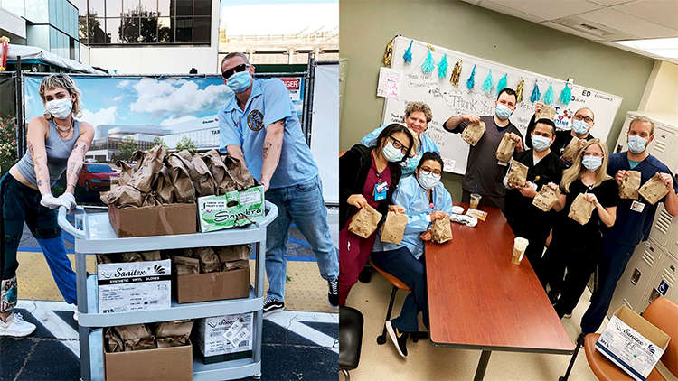 Miley Cyrus & Cody Simpson Deliver Tacos To The Healthcare Staff Amidst The COVID-19 Outbreak