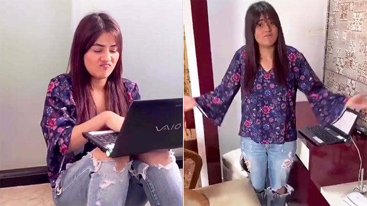 Shehnaaz Gill Shows Problems Faced During Work From Home