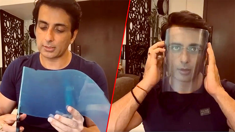 Sonu Sood Teaches How To Make Face Shield At Home